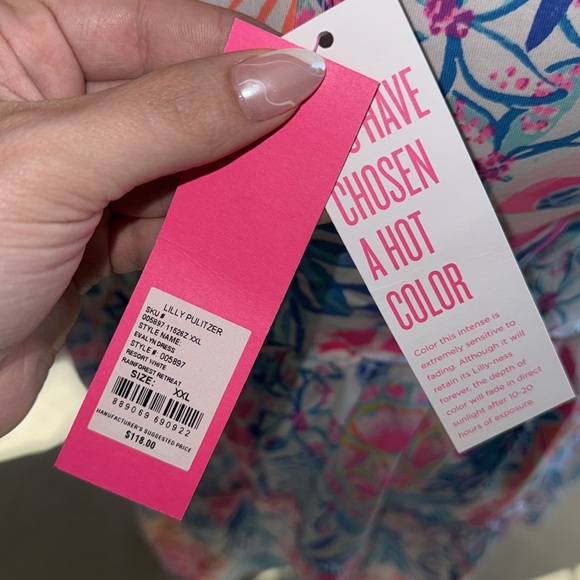 Lilly Pulitzer Evalyn Dress Resort White Rainforest Retreat - Picture 4 of 4